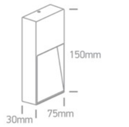 3W LED sieninis šviestuvas, baltas, 2200/2700/3000/4000K, IP65, 67359C/W/V