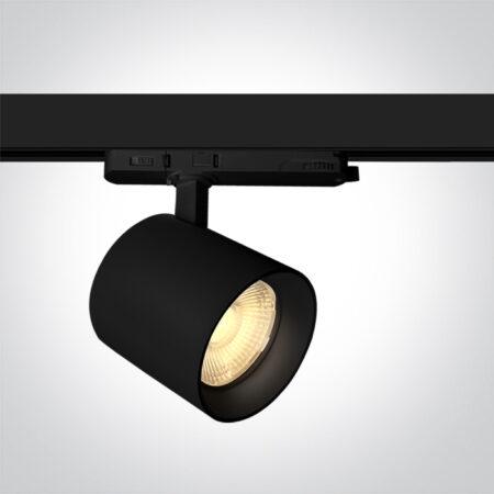 26/30/35W LED akcentinis šviestuvas į 3 fazių bėgelius, juodas, 3000/3500/4000K, 65634DT/B/V
