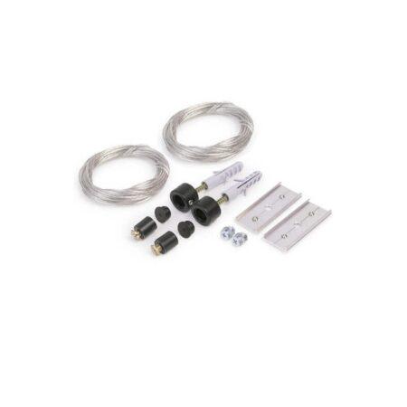 LED juostos profilio pakabinimo rinkinys, juodas. Laidus 50V, 1,5m ilgio