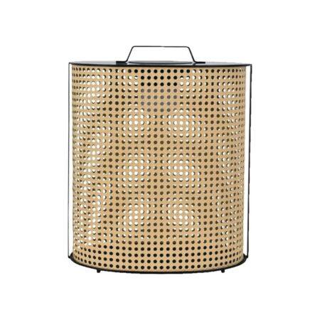 1,2W LED pastatomas įkraunamas lauko šviestuvas, medžio/juodos sp., 2800-3200K, dimeriuojamas, su saulės baterija