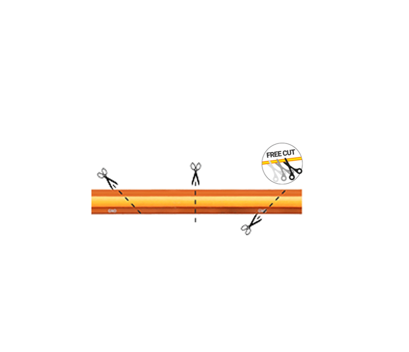 13W/m LED COB juosta NEXTEC, 528LED/m, 24V, 4000K, IP65, FC, 5m ritė