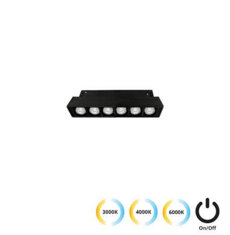 7W LED šviestuvas į magnetinius bėgelius MAGNETIC, juodas, 3000/4000/6000K, 4244401S