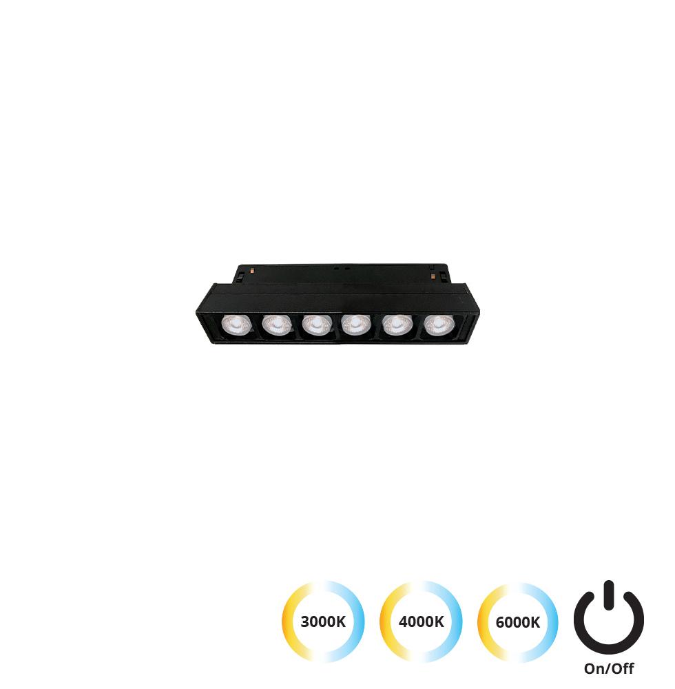 7W LED šviestuvas į magnetinius bėgelius MAGNETIC, juodas, 3000/4000/6000K, 4244401S