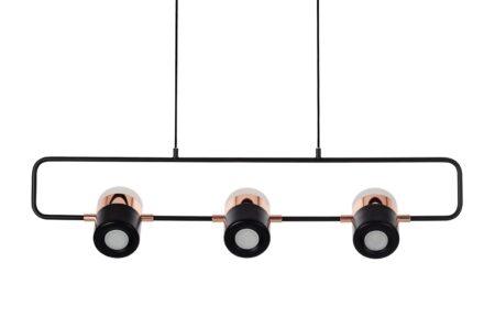 18W LED pakabinamas šviestuvas BLINK 3, juodos/vario sp., 3000K