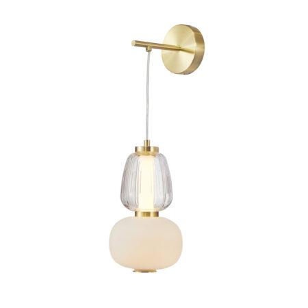 18W LED pakabinamas šviestuvas ERIS, aukso sp./skaidrus, 3000K