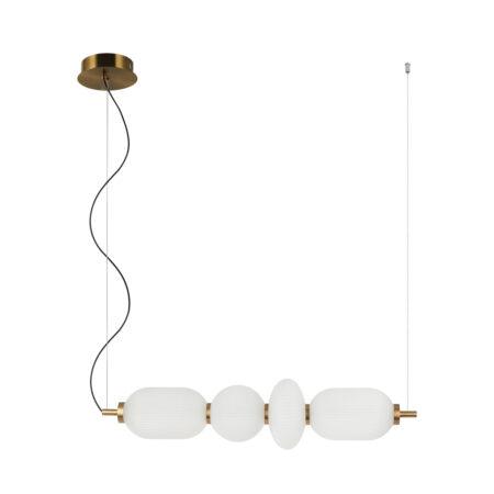 18W LED pakabinamas šviestuvas NICO, žalvario/baltos sp., 3000K