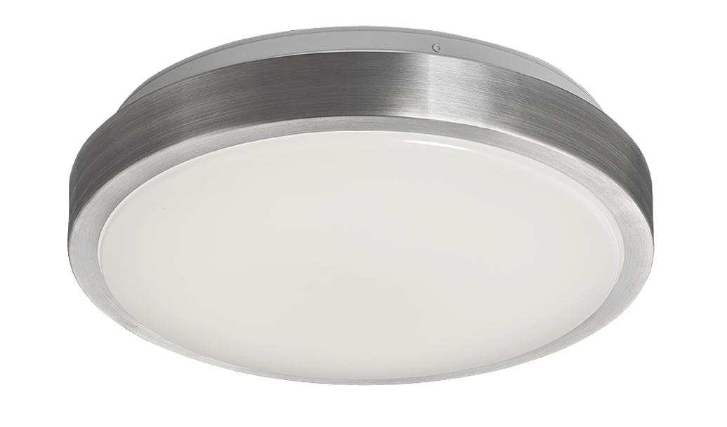 18W LED paviršinis šviestuvas BRIGHT, baltos/sidabro sp., 3000K, 4158900