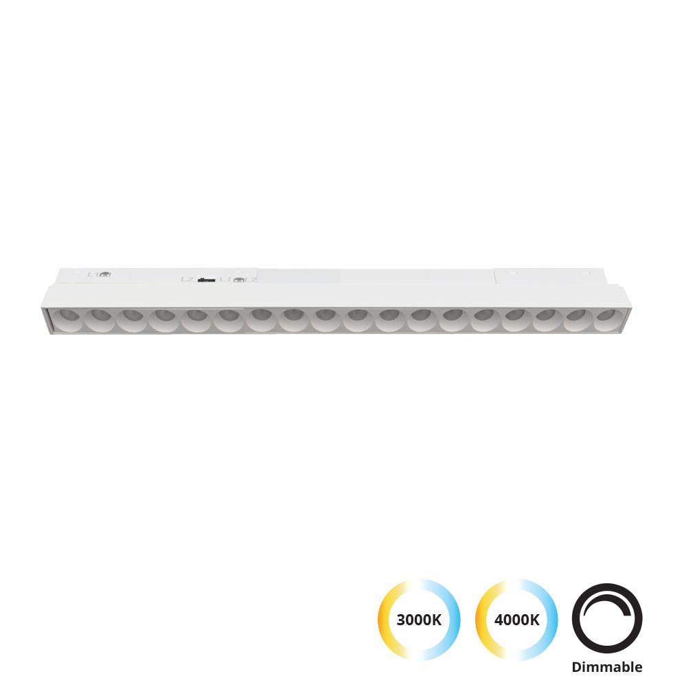 18W LED šviestuvas į magnetinę sistemą VIOKEF MAGNETIC, baltas, 3000/4000K, dimeriuojamas, 4244408-N