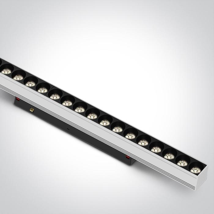18W LED šviestuvas į magnetines sistemas MINI/MIDI, baltas, 3000/3500/4000K, 48V, 50°, 42112BA/W/V