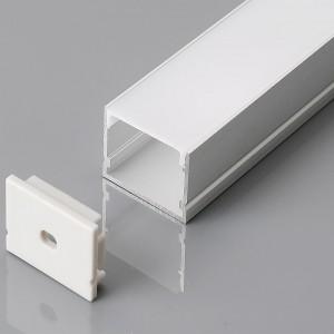 LED paviršinis profilis V-TAC, su dangteliu ir užbaigimais, aliuminio sp., 2000x30x20mm