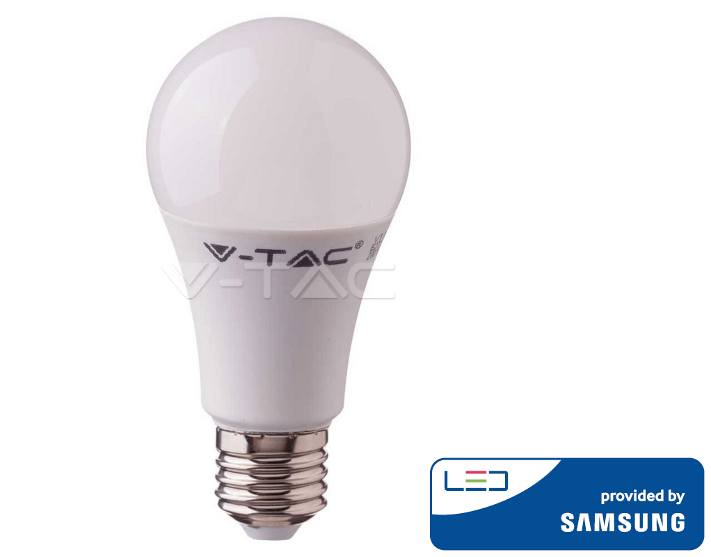 8.5W LED lemputė, A60, E27, termoplastikas, 6400K, SAMSUNG LED chip