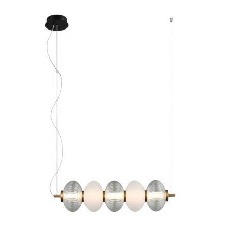 19W LED pakabinamas šviestuvas TESTA, juodos/baltos sp./skaidrus, 3000K