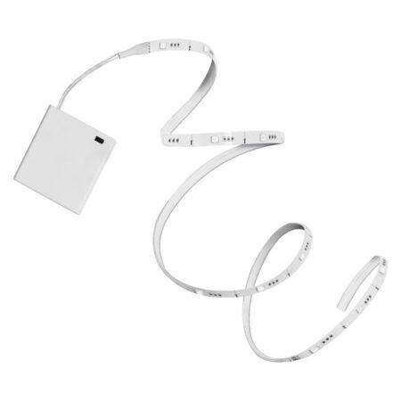 1W/m LED juosta, 5V, RGB, IP20, su nuotolinio valdymo pulteliu, 5m, su baterija