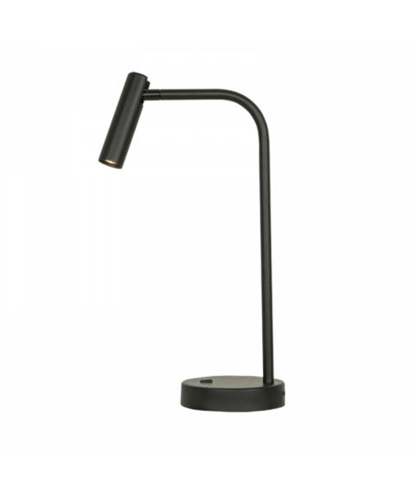 2,5W LED stalo šviestuvas, matinės juodos sp., 3000K, 23036