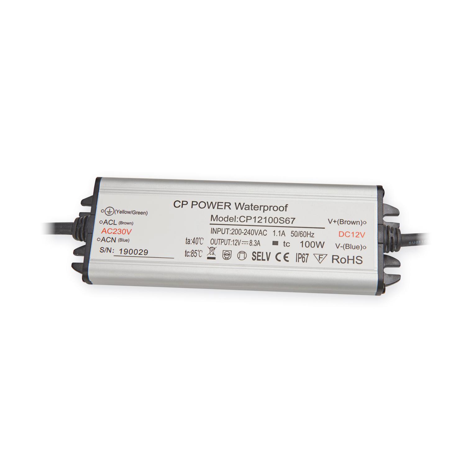 200W LED maitinimo šaltinis, 16,7A 12V IP67