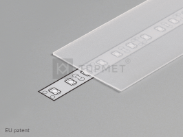 3m LED juostos profilio dangtelis H, matinis