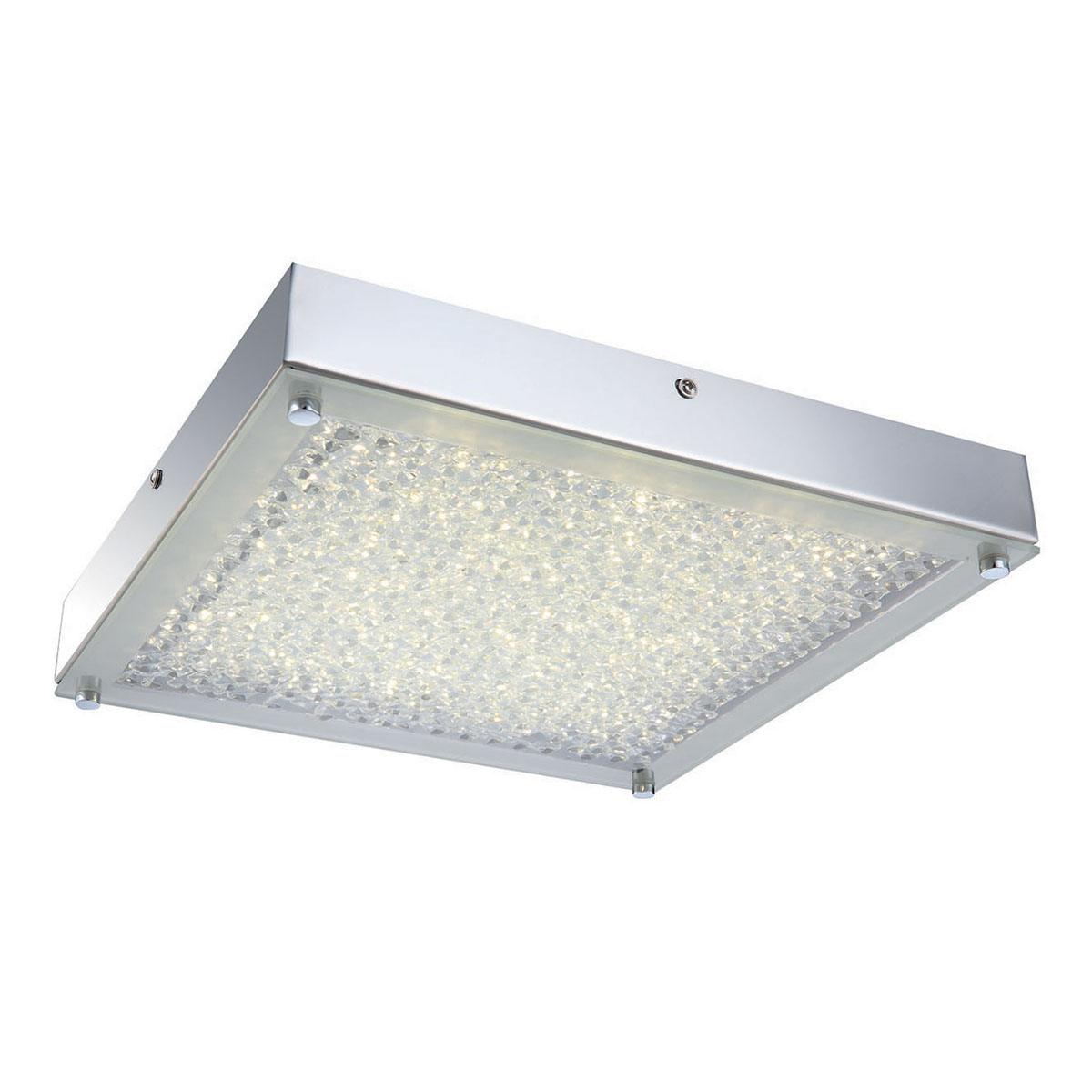 20W LED lubinis šviestuvas ADAM SQUARE, chromo/baltos sp., 4000K