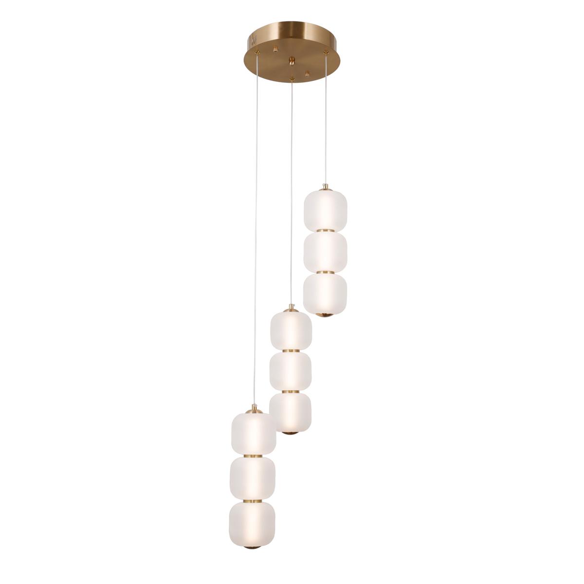 20W LED pakabinamas šviestuvas GANTI, aukso/baltos sp., 3000K