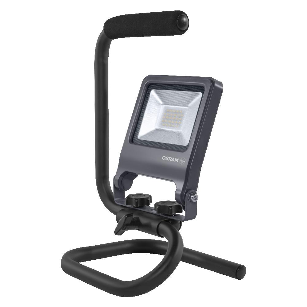 20W LED prožektorius su stovu WORKLIGHT, tamsiai pilkas, 4000K, IP65