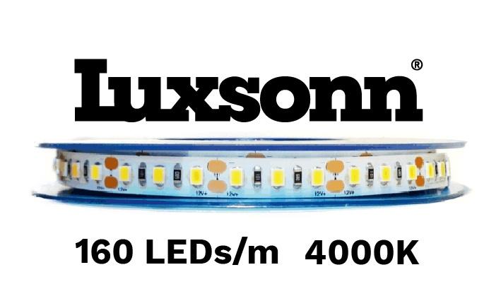 20W/m LED juosta LUXSONN, DC 24V, 160 LED/m, 4000K, IP67, 5m ritė
