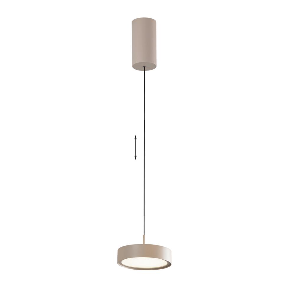 21W LED pakabinamas šviestuvas DENVER, smėlio/baltos sp., 3000K, reguliuojamas aukštis, 4329400