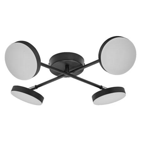 21W LED paviršinis šviestuvas SPOT MOON, juodas, 3000K