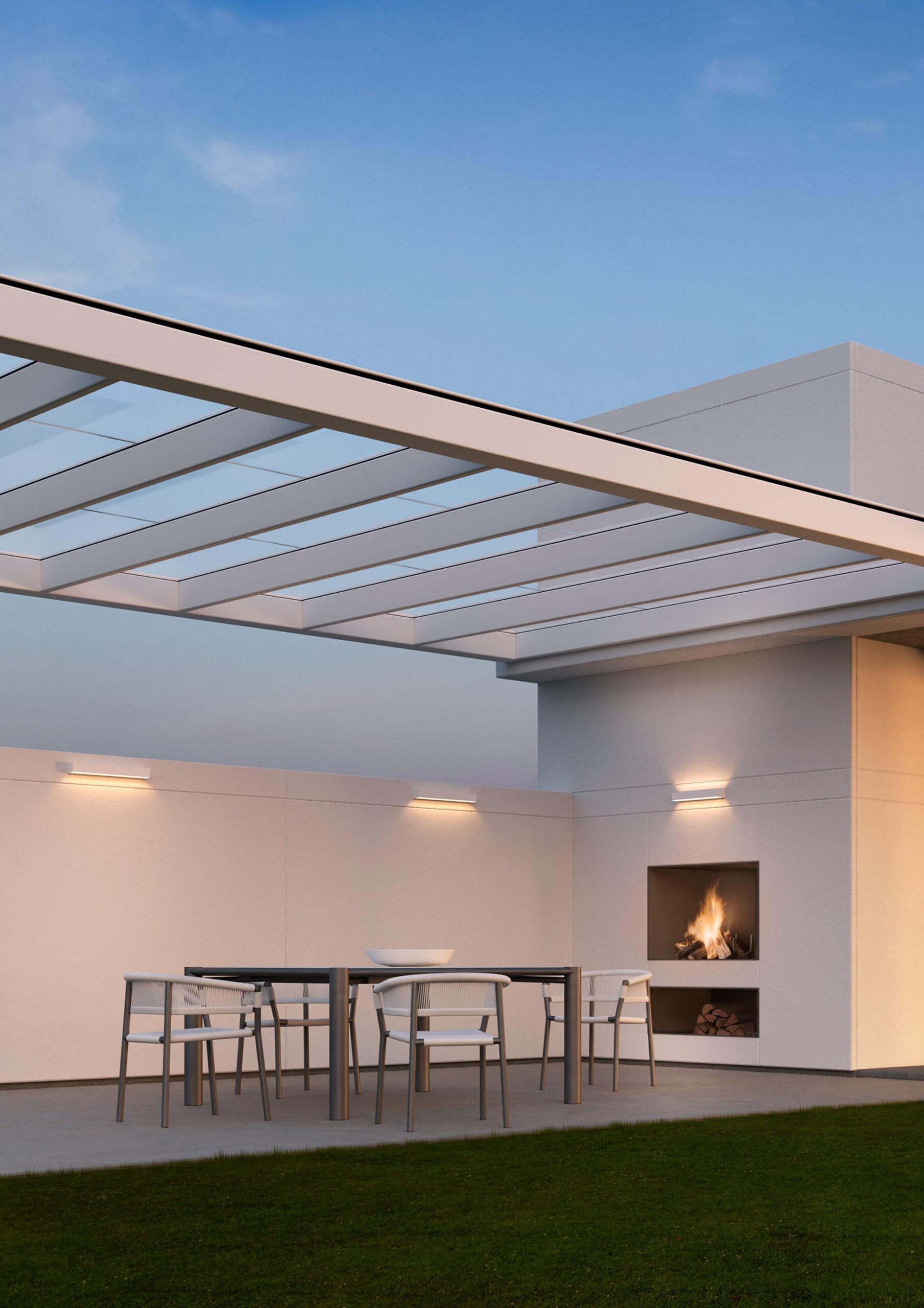 14,5W LED sieninis lauko šviestuvas AROOS, rūdžių sp., 3000K, IP65, šviečia į viršų ir į apačią, 90928