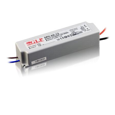 60W LED Maitinimo šaltinis GLP 12V IP67