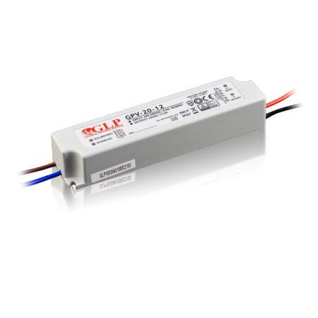 20W LED Maitinimo šaltinis GLP 12V IP67