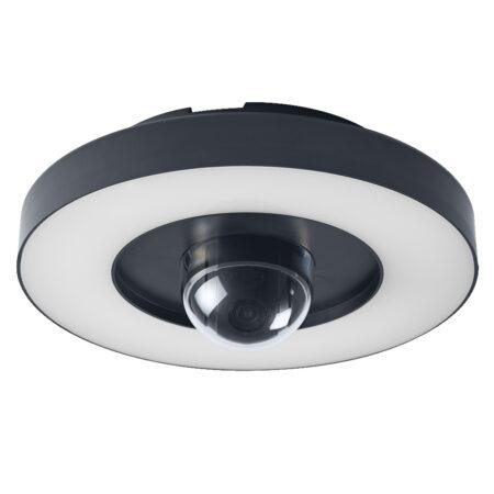 22W LED paviršinis lauko šviestuvas SMART+, tamsiai pilkas, 3000K, dimeriuojamas, su judesio davikliu ir kamera, IP44