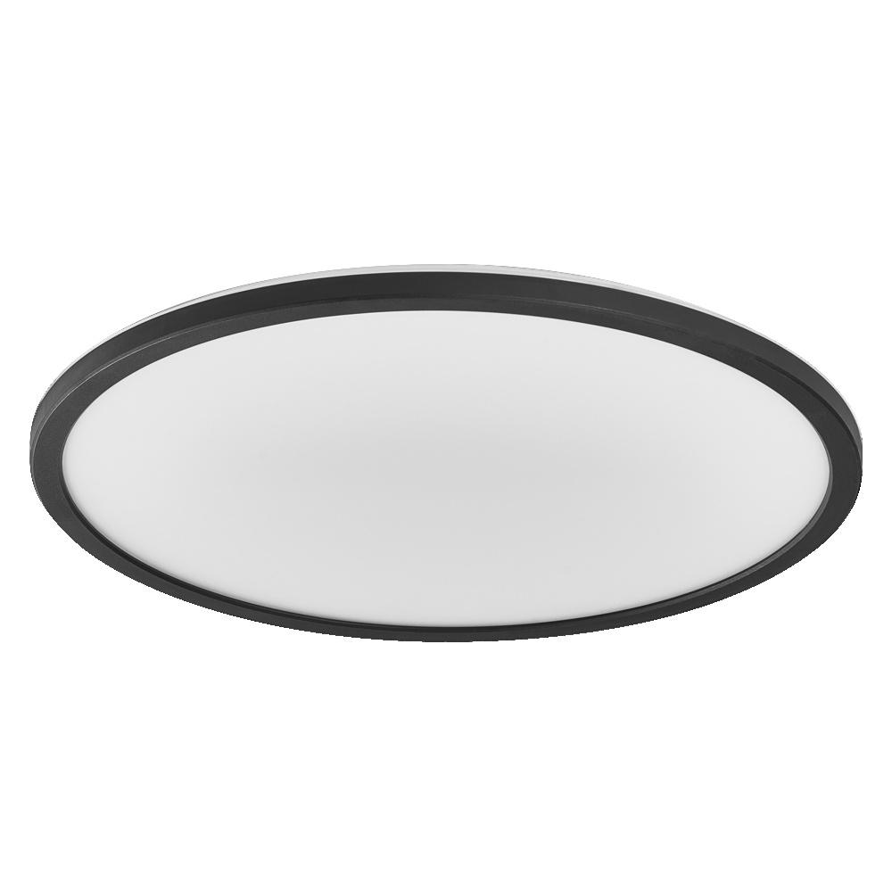 22W LED paviršinis šviestuvas ORBIS ULTRA SLIM, juodas, 3000K, dimeriuojamas