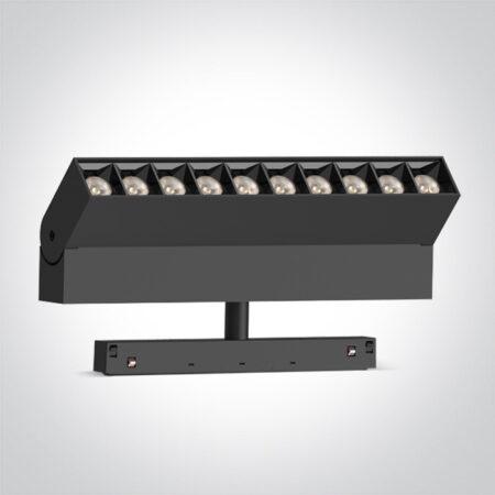 22W LED šviestuvas į magnetines sistemas MINI/MAXI/P&P, juodas, 3000/3500/4000K, 48V, 38°, 42106B/B/V