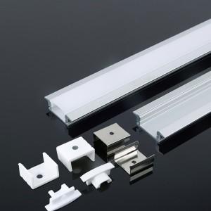 LED juostos profilis V-TAC, aliuminis, 2000x24.7x7mm, baltos spalvos.