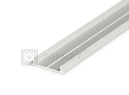 LED juostos profilis FIX12, 18mm pločio, anoduotas aliuminis, 2m - Image 3