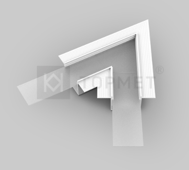 LED juostos profilio VARIO30-05 60 laipsnių kampinis sujungimas, baltas - Image 2