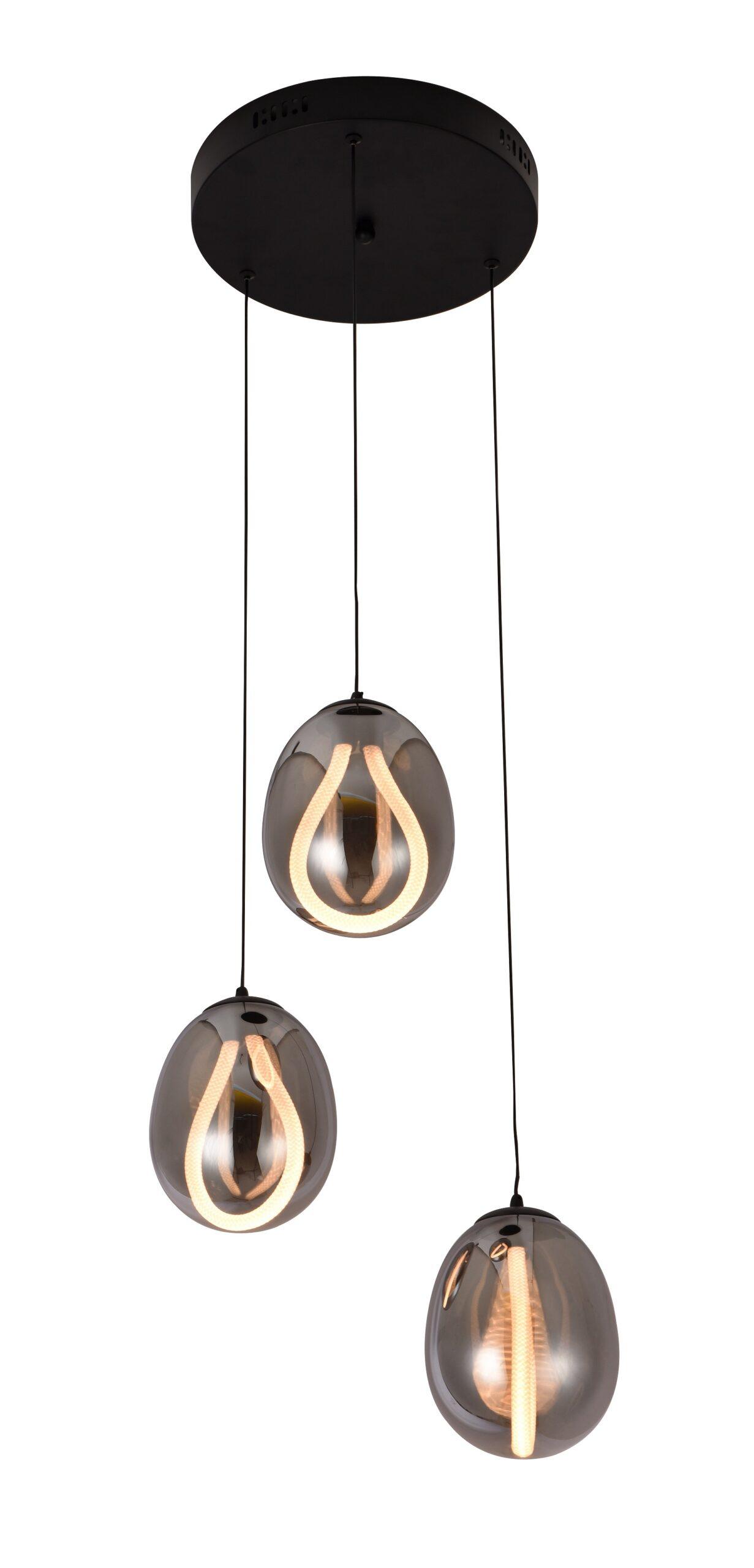 23W LED pakabinamas šviestuvas MELANIE, juodos/dūmų sp., 3000K, 4311900