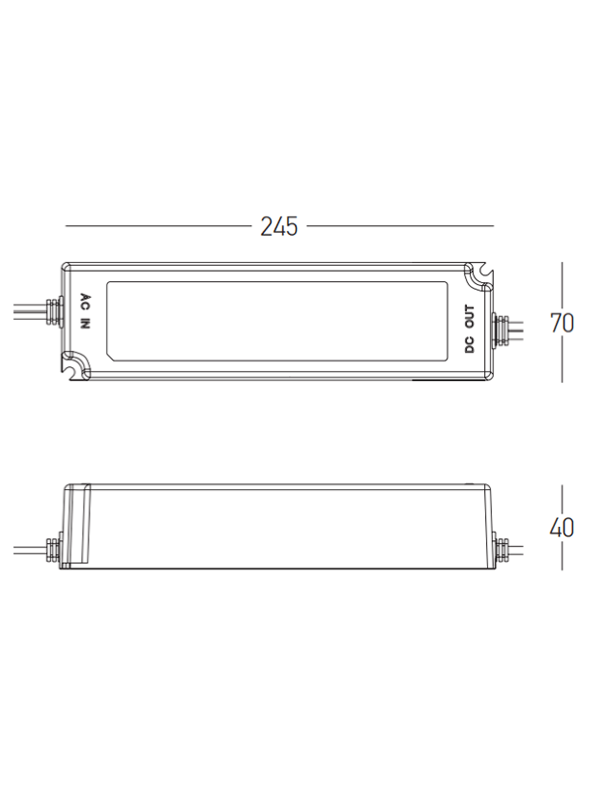 240W LED maitinimo šaltinis, baltas, 48V, IP20, dimeriuojamas, 25481