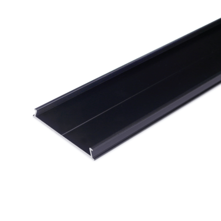 LED juostos profilio dangtelis C10, juodas, 2m