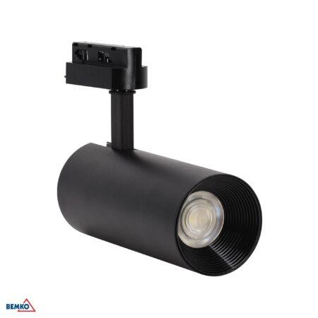 24W LED akcentinis šviestuvas į 1 fazės bėgelį VERKO, juodas, 3000K