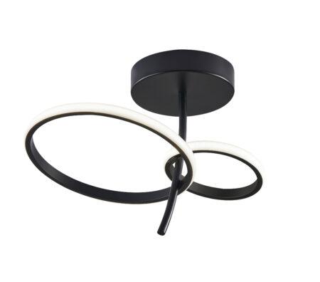 24W LED paviršinis šviestuvas DOUBLE, juodas, 3000K, 4275900