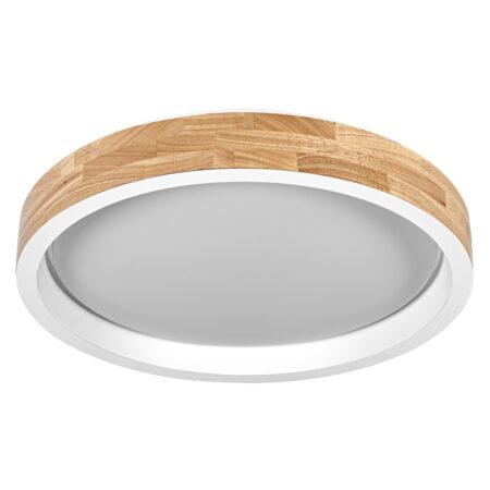 24W LED paviršinis šviestuvas ORBIS MARIANO, baltos/medienos sp., 3000K