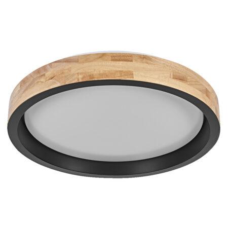 24W LED paviršinis šviestuvas ORBIS MARIANO, juodos/medienos sp., 3000K