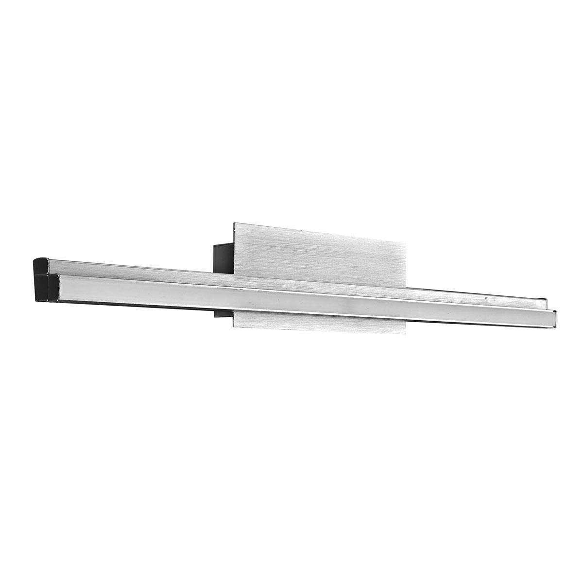 24W LED sieninis veidrodžio šviestuvas BRUNO, sidabro sp., 3000K