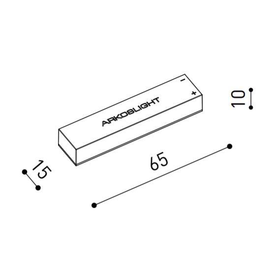 Užmaitinimo dėžutė magnetinėms sistemoms MINIMAL TRACK 24V, juoda