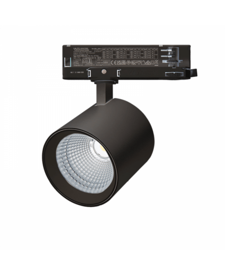 25W LED akcentinis šviestuvas į 3 fazių bėgelius, juodas, 3000K, S200