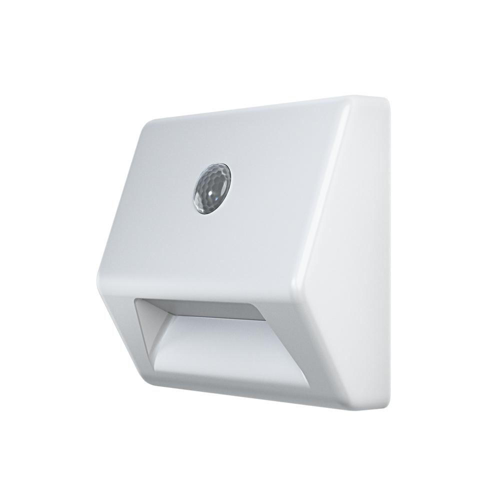 0,25W LED sieninis naktinis šviestuvas NIGHTLUX, baltas, 4000K, su baterija ir judesio bei šviesos jutikliu, IP54