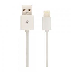 USB laidas MFI IPHONE, 1,5m, baltas.