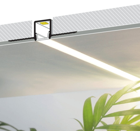 LED juostos profilis HIDE10 C4 PLUS, anoduotas aliuminis, 2m