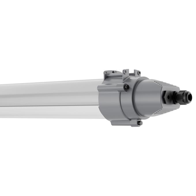 28W LED linijinis šviestuvas DAMP PROOF MAX 1200, pilkas, 4000K, IP69, su judesio davikliu