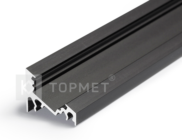 3m LED juostos profilio CORNER10, juodai anoduotas - Image 2